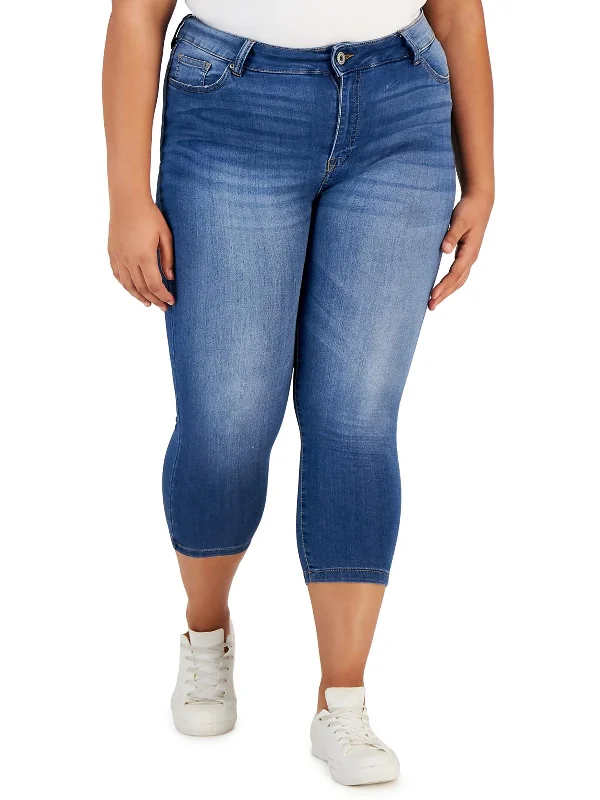 Weekend Discounts to Savor Plus Womens Mid-Rise Cropped Skinny Jeans