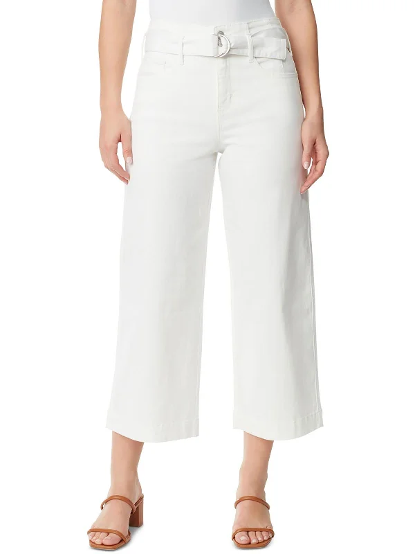 Weekend Special Womens Denim Belted Wide Leg Jeans