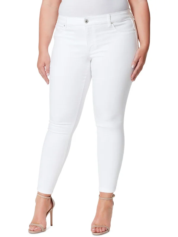 Big Discounts Plus Kiss Me Womens Denim Solid Skinny Jeans