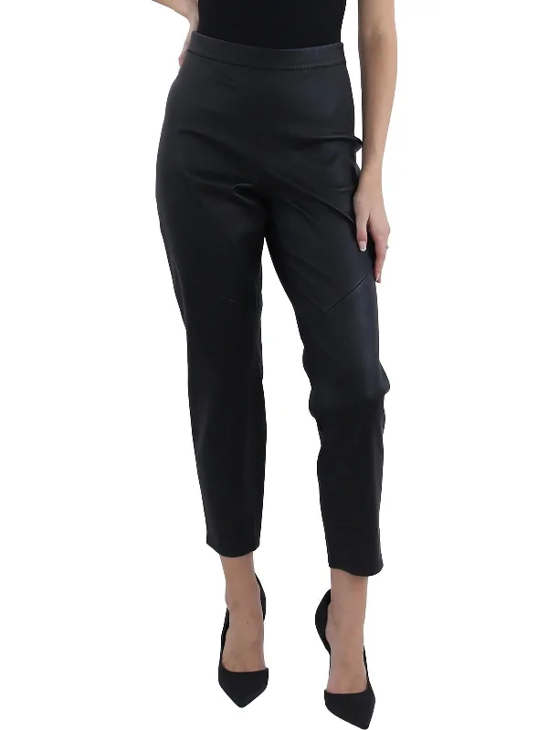 Deal Alert Womens Faux Leather Stretch Leggings