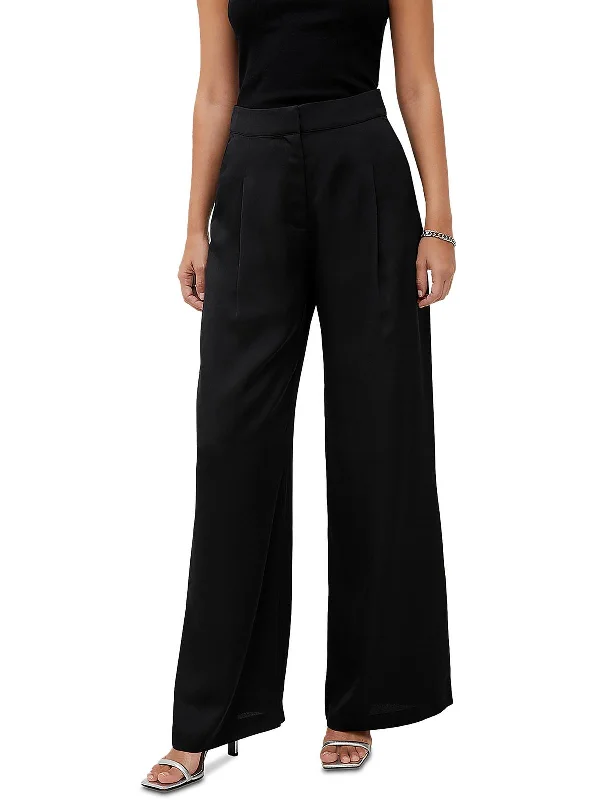 Unbeatable Prices Harlow Womens Satin Pleated Wide Leg Pants