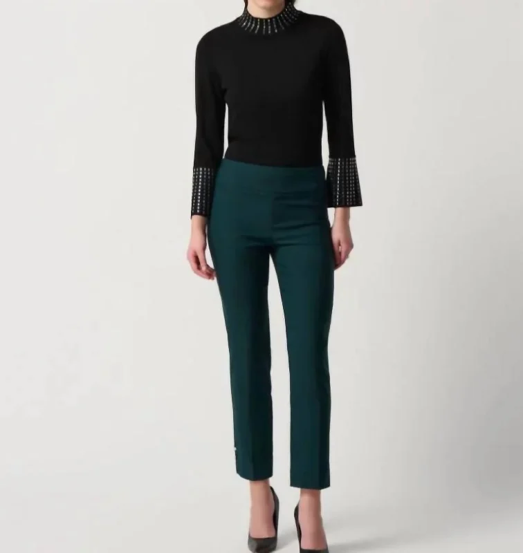 Act Now Pull On Pants In Alpine Green
