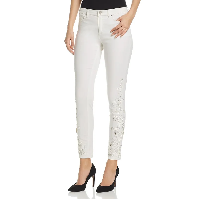 Super Bargain Womens Denim Embellished Skinny Jeans