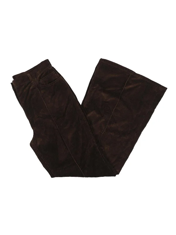 Special Savings Womens Corduroy High Rise Straight Leg Pants