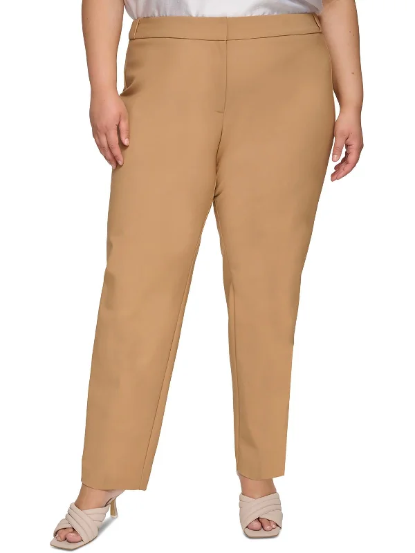 Time-Limited Offer Plus Womens High Rise Slim Leg Ankle Pants