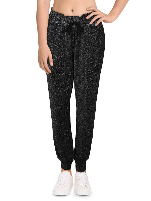 Get It Before It’s Gone Womens Metallic Glitter Jogger Pants