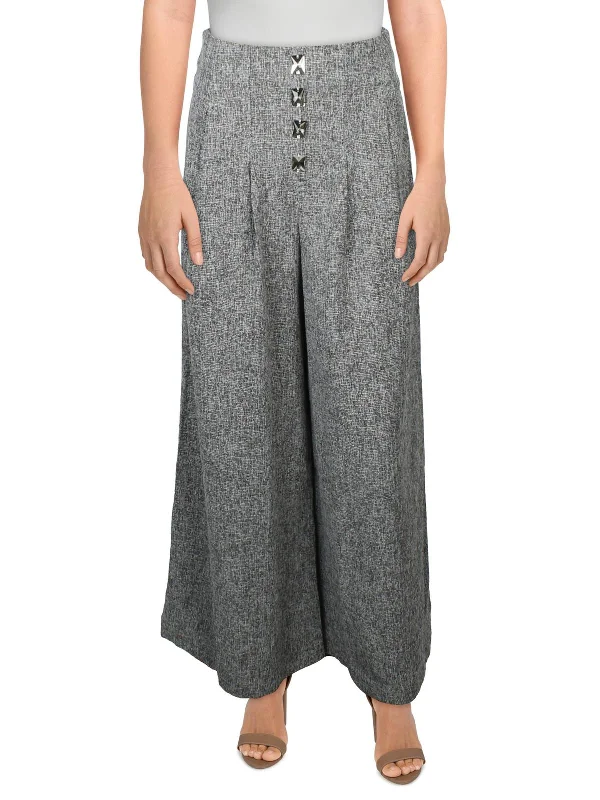 Limited Time Discount Womens Embellished High Rise Wide Leg Pants