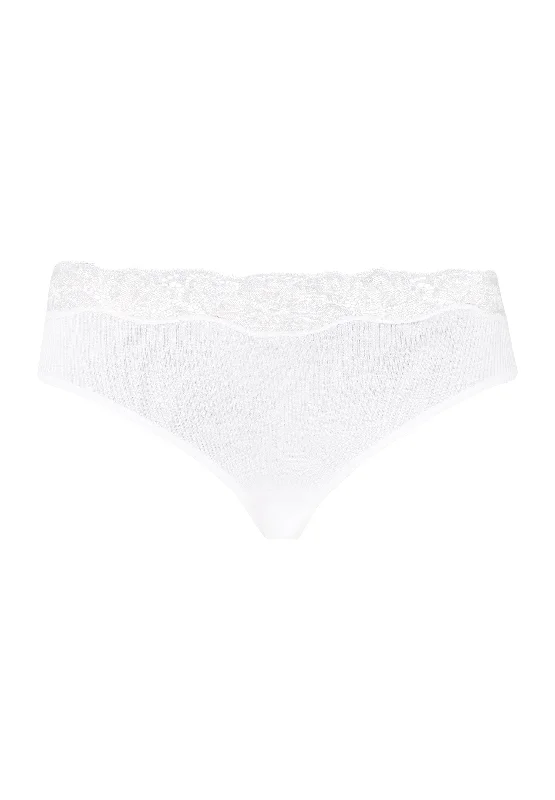 Great Deals Lace Delight Hi Cut Brief | White 71378-101