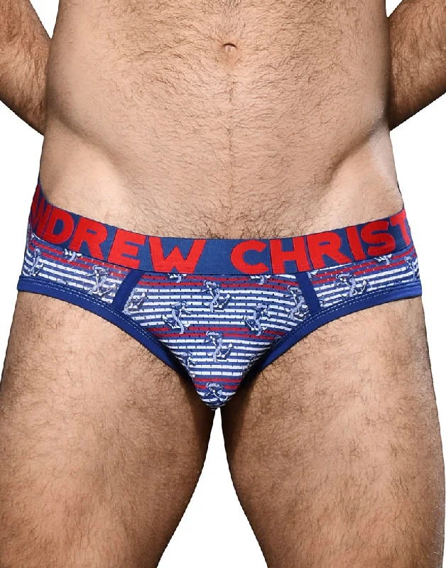 Special Discount Andrew Christian Anchor Mesh Brief w/ Almost Naked 92693
