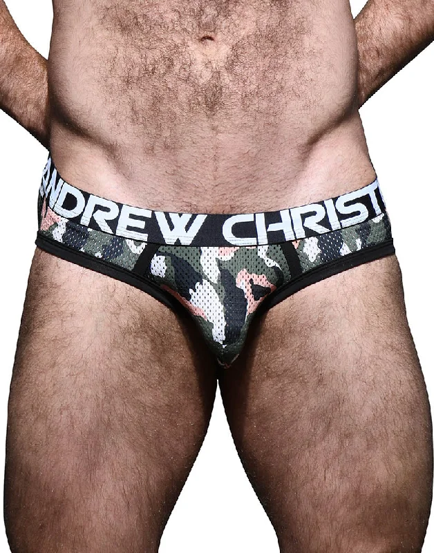 Mega Discount Andrew Christian Camouflage Mesh Brief w/ Almost Naked 92301