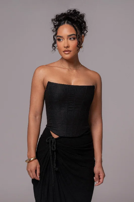 Today’s Special Black Fenix Reversible Linen Corset