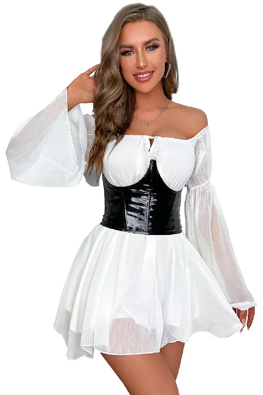 Don't Miss Out Black Vinyl Waist Cincher
