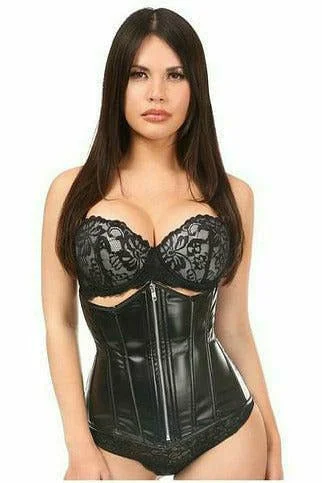 Buy Now Black Wet Look Under Bust Corset