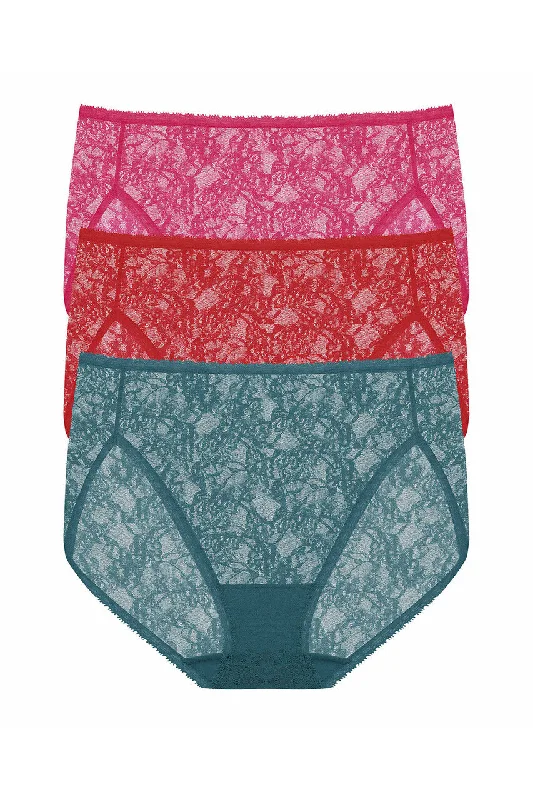 Mega Discount Bliss Allure One-Size Lace French Cut Brief 3-Pack
