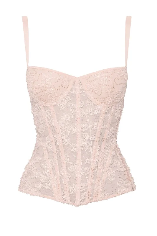 Weekend Bargains to Snag Cadolle Cleves Nymphea Embroidered Tulle Corset