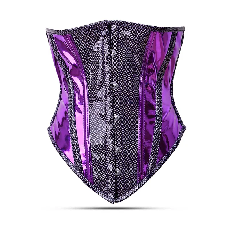 Quick Sale Purple PVC corset top - Under Bust Corset