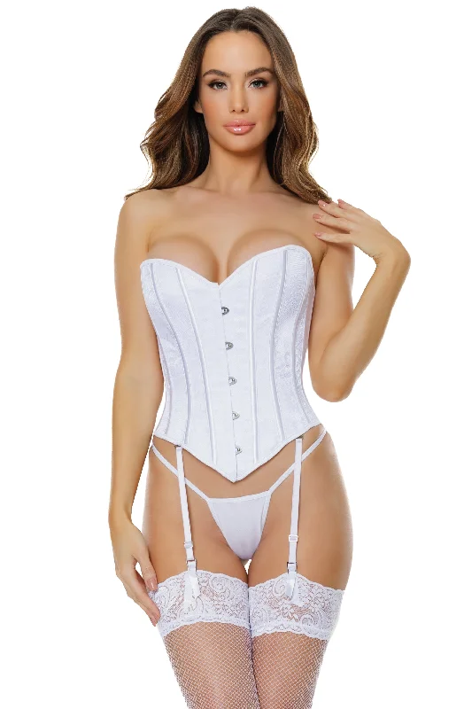 Weekend Savings Extravaganza Coquette Metal Busk Boned Seams Corset Cord Lace Up Back White Weekend Savings Extravaganza Coquette Metal Busk Boned Seams Corset Cord Lace Up Back White