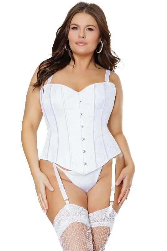Weekend Bargains to Celebrate Coquette Diva Metal Busk Boned Seams Corset Cord Lace Up Back White Weekend Bargains to Celebrate Coquette Diva Metal Busk Boned Seams Corset Cord Lace Up Back White