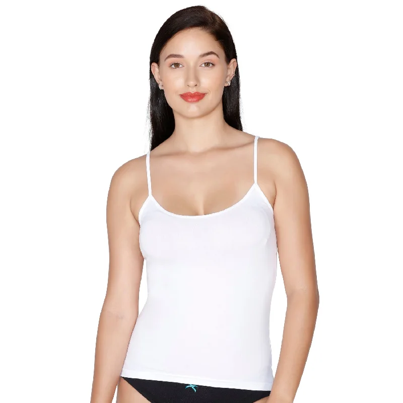 Weekend Offers That Amaze JSC-831 Spaghetti Camisole-White