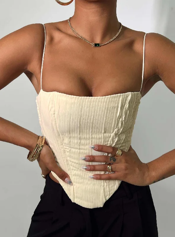 Clearance Event Daintree Plisse Corset Beige