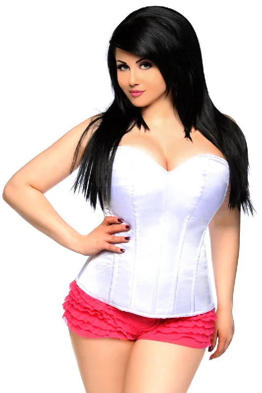 Act Fast Lavish Sweetheart Side Zipper Corset Black LV-82, White LV-87