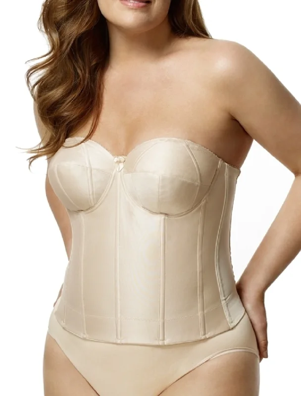 Act Now Elila Smooth Longline Strapless Bra, Nude | Nude Bustier | Nude Longline Bras