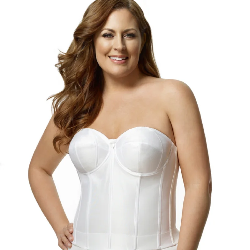Huge Savings Elila Smooth Longline Strapless Bra, White | Longline Bras | White Bustier