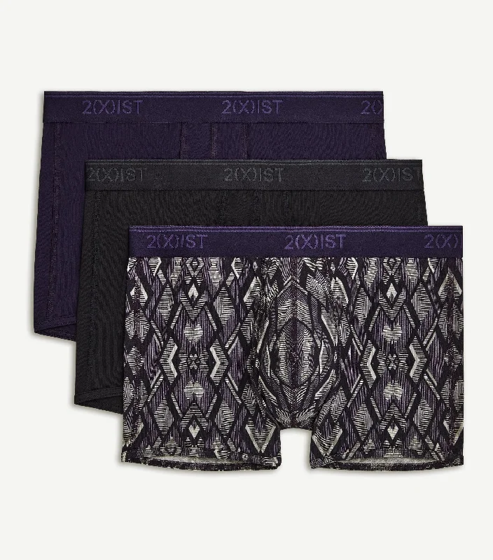Weekend Shopping Bliss Cotton Stretch No-Show Trunk 3-Pack