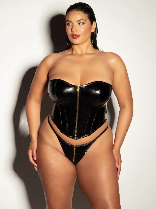 Price Cut Fetish Curvy Rider Bustier Bra Set
