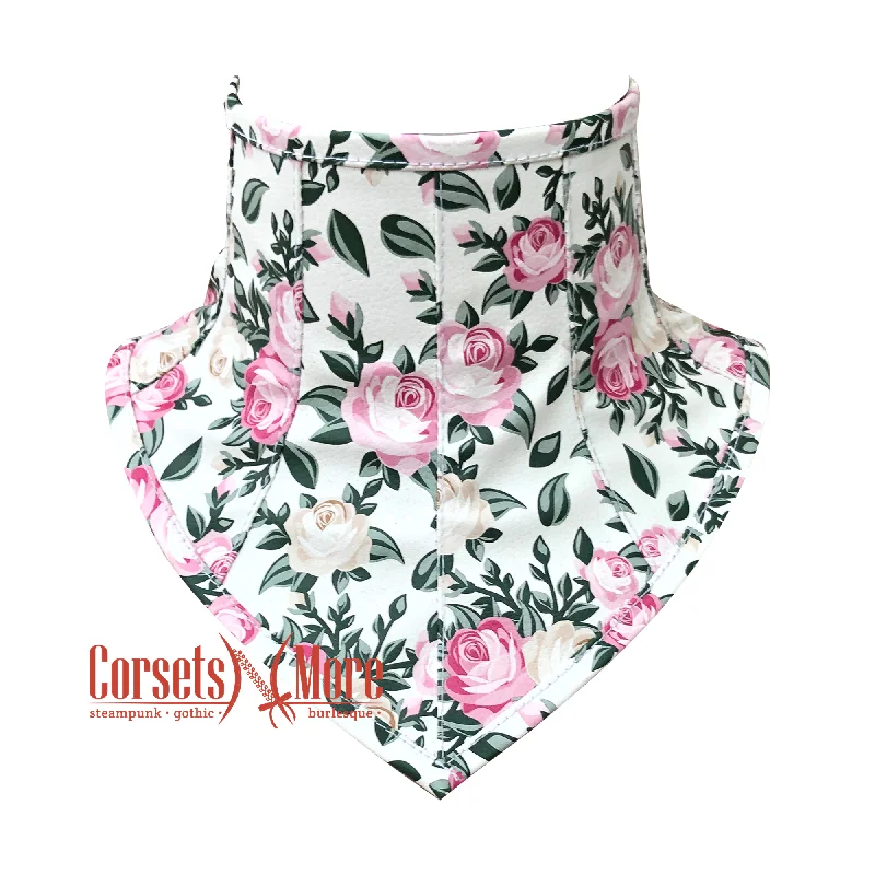 Shop and Save Floral Printed Neck Choker Corset Collar Stays