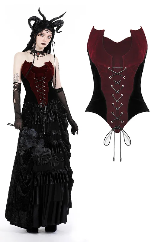 Special Price Gothic scarlet bats corset CW071
