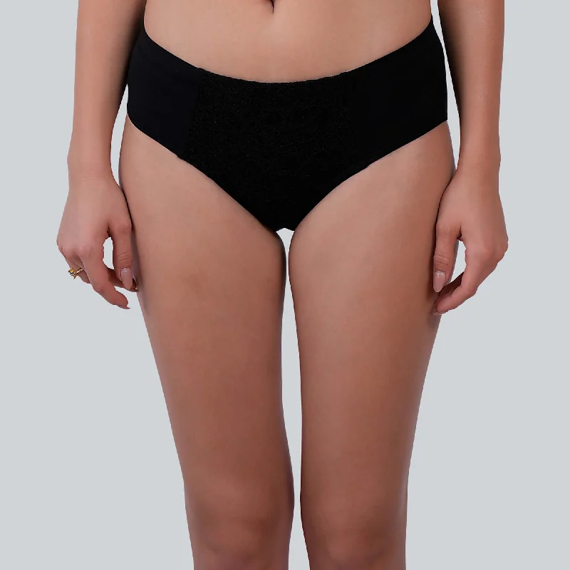Weekend Specials to Enjoy High Waist Full Coverage Lace Brief -FP-1705
