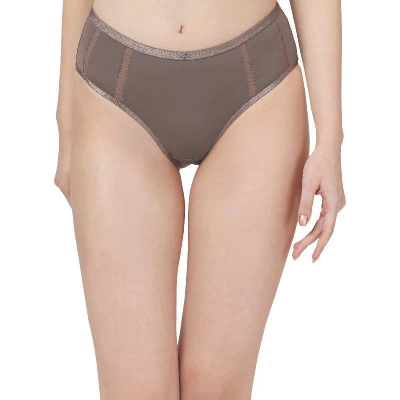 Anniversary Sale High Waist Full Coverage Mesh Panelled Brief CP-1328