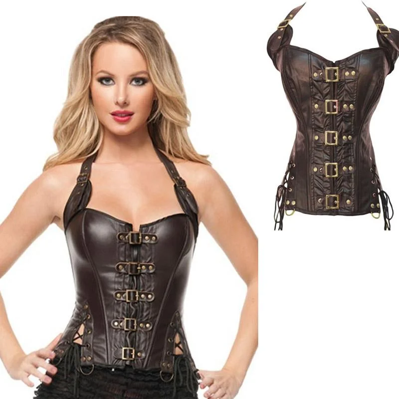 Super Bargain Highly Leather Shapewear Corset