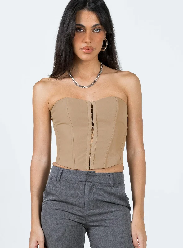 Markdown Madness Holbourne Corset Top Camel