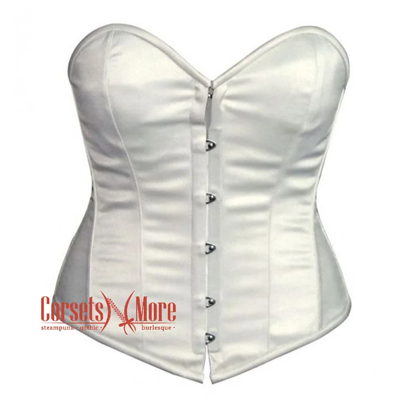 Weekend Offers That Impress Ivory Satin Gothic Overbust Bustier Waist cincher Corset Weekend Offers That Impress Ivory Satin Gothic Overbust Bustier Waist cincher Corset