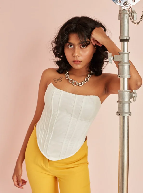 TIME-Limited Offer Jacque White Longline Corset