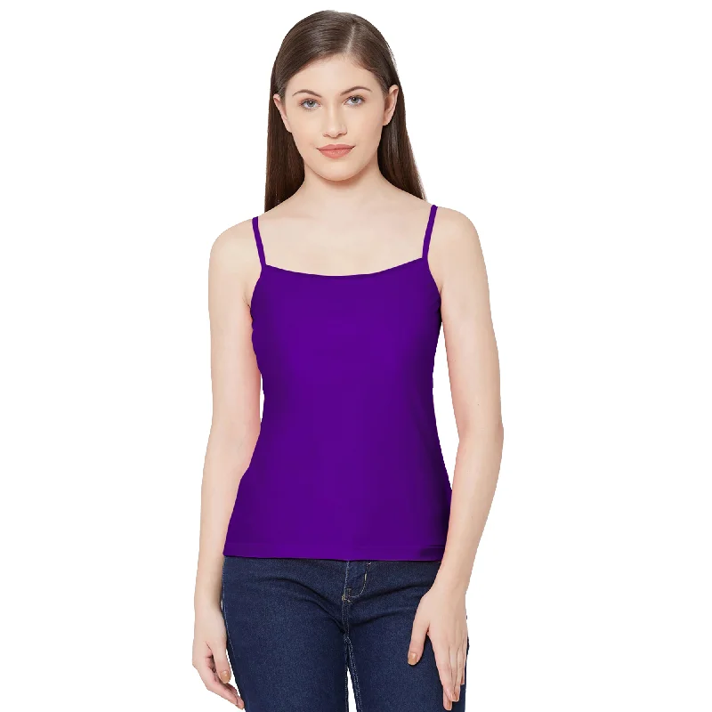 Year-End Clearance JSC-855 Nylon Spandex Camisole-CB Purple