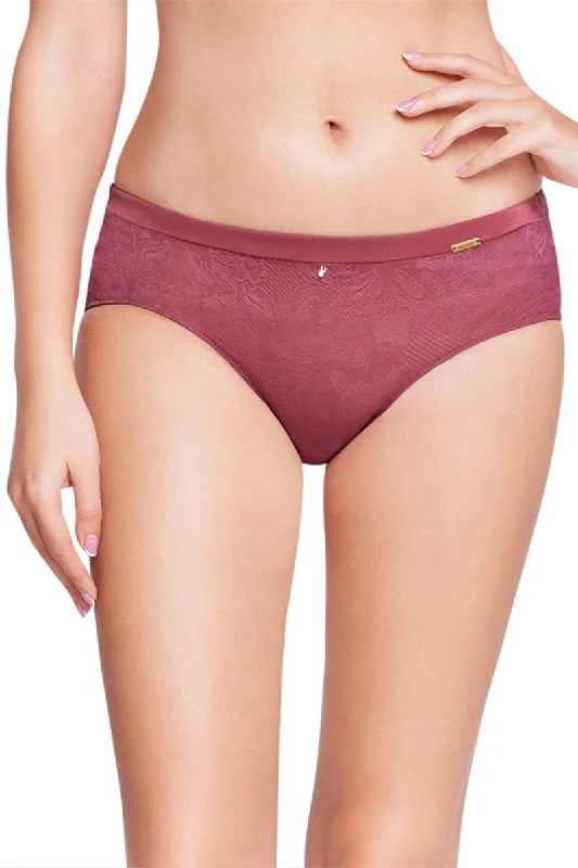 Special Discount Lace Low Rise Seamed Hipster Panty - Autumn Rose