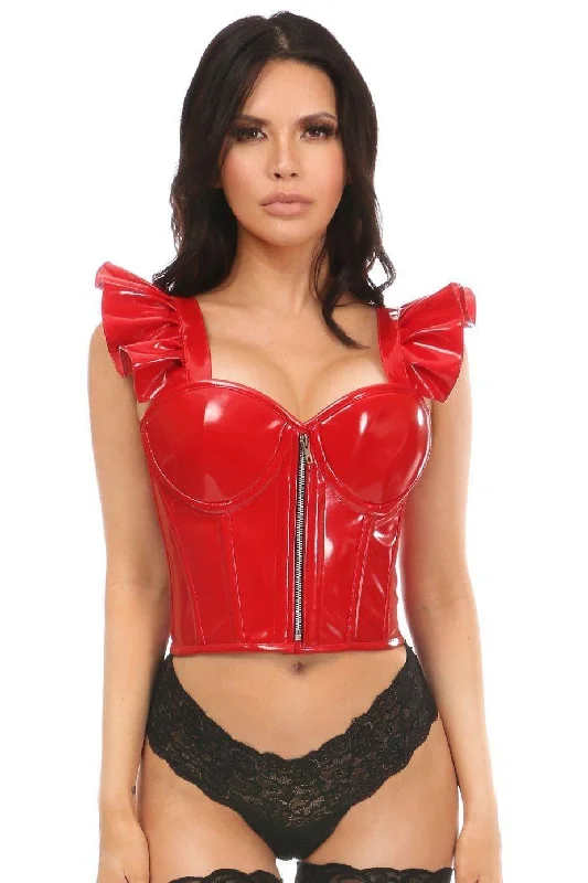 Weekend Deals to Make You Smile Plus Size Bustier with Ruffle Sleeves