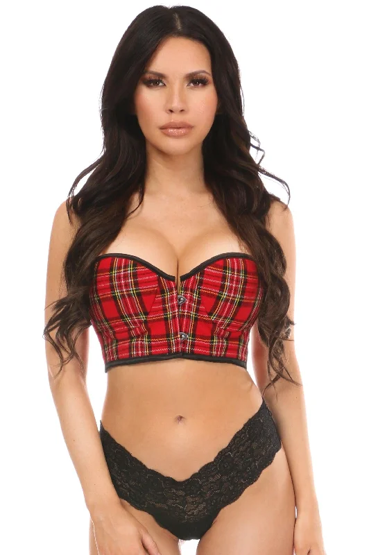 Unmissable Offer Plaid Short Bustier