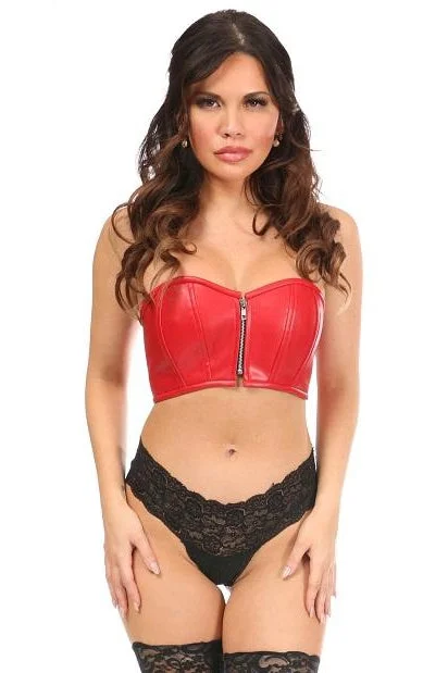 Quick Sale Plus Size Faux Leather Bustier