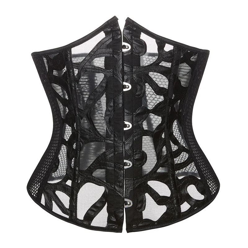 Season Finale Sale Medieval Renaissance Black Corset, Victorian Underbust Pirate Corset,