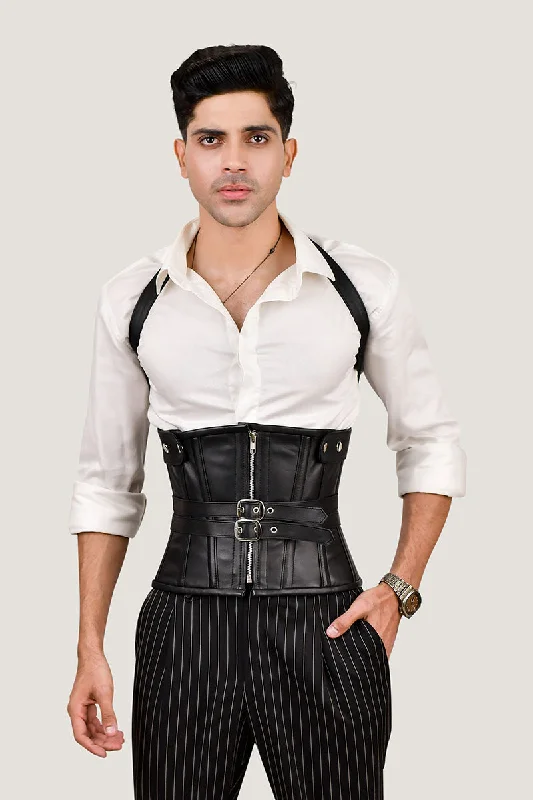 Cash Savings Men Underbust Corset With  Shoulder Harness