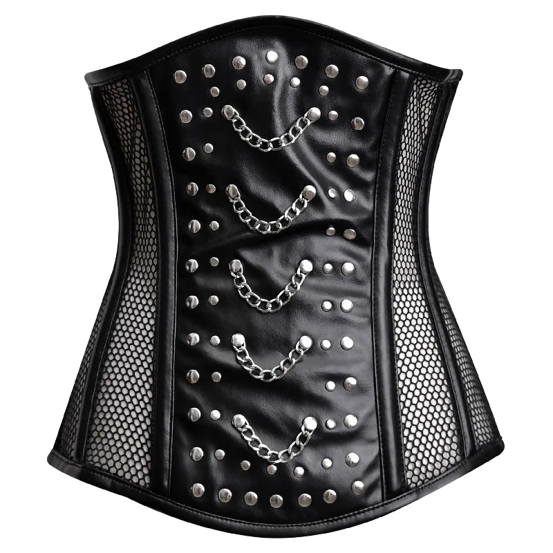Crazy Deal Mesh corset black Top - Studded corset