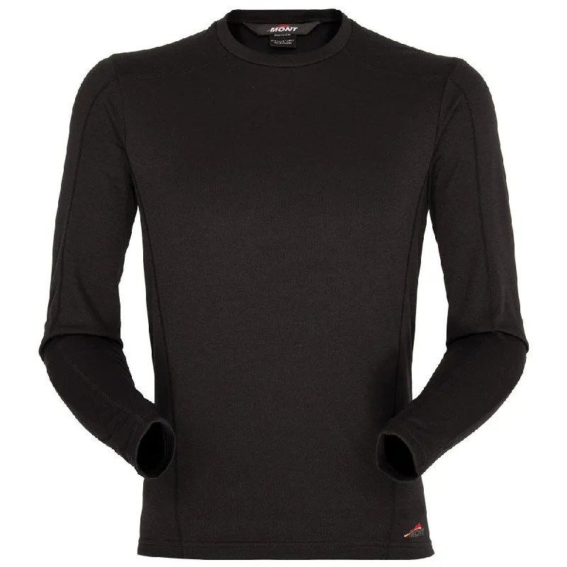 Price Reduction Mont Power Dry Crew Mens Long Sleeve Thermal Top - Black