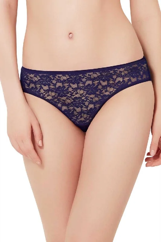 Extra Savings Floral Romance Lace Bikini Panty - Neon Pink-Ink