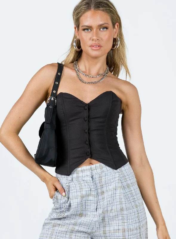Savings Galore Neville Corset Top Black