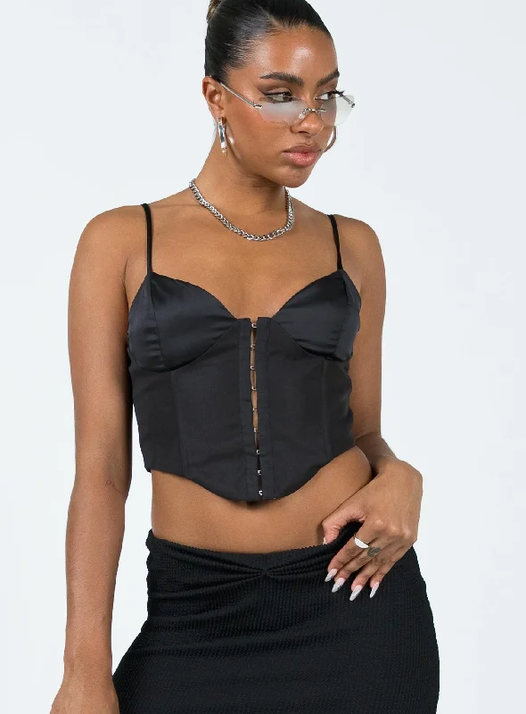 Limited Availability Palisade Corset Top Black