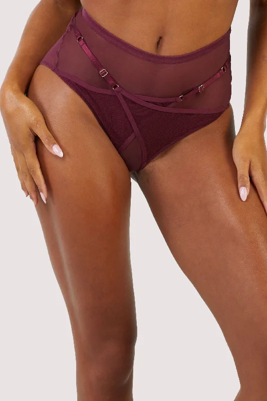 Savings Galore Eddie Wine Crossover High Waist Brief